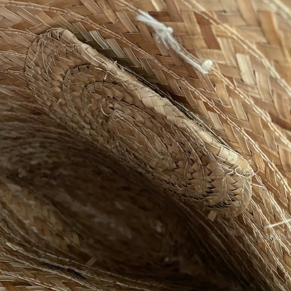 Vintage woven straw shoulder tote bag - Picture 7 of 10